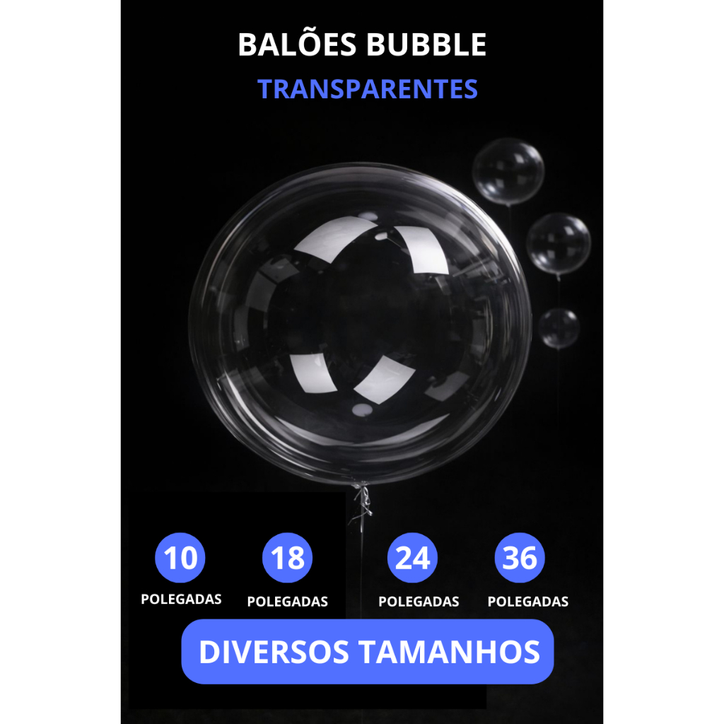 Balão Bubble Transparente 18/24/36 Polegadas Cristal Para Festas Decoração em Oferta na Shopee