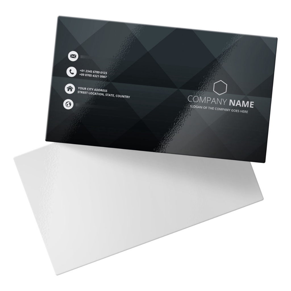 Cartão De Visita Em Couchê 250g Com Verniz Frente