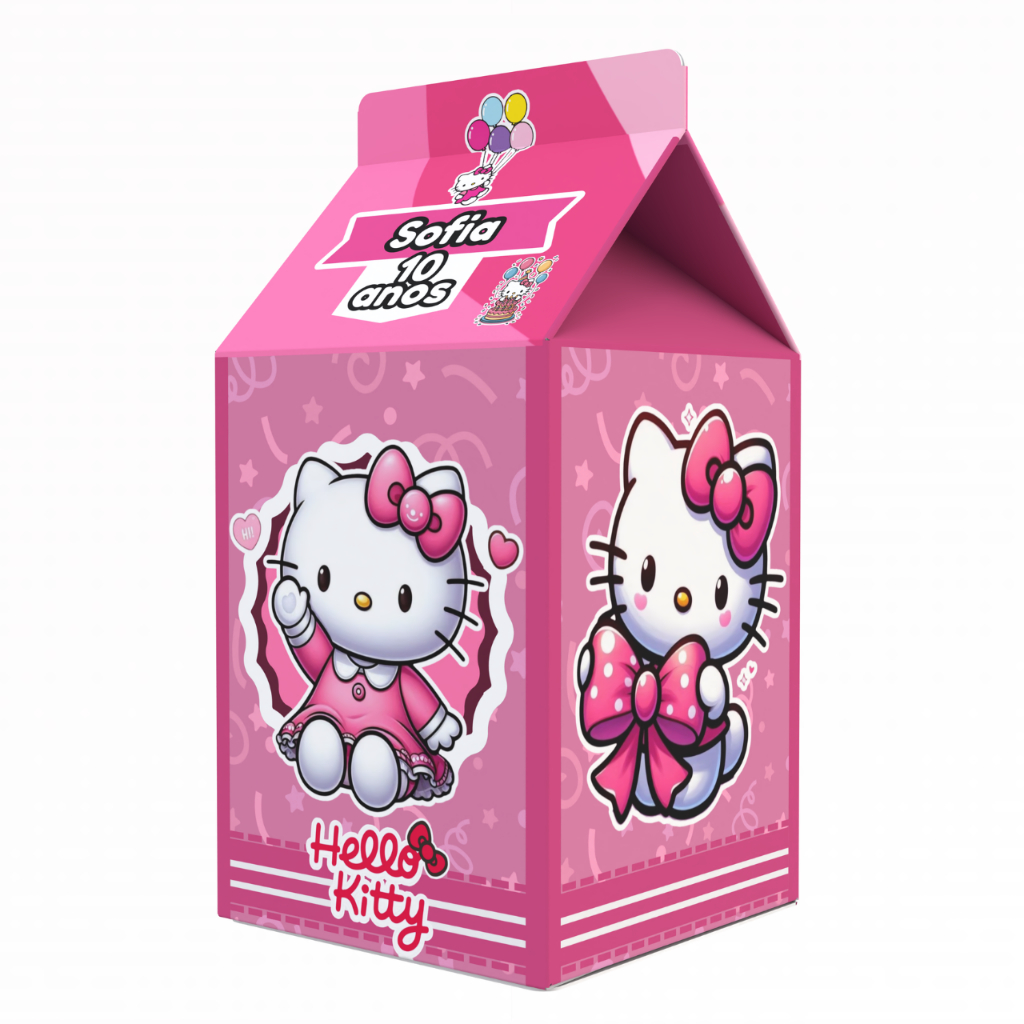 Caixinha Milk Hello Kitty - para Festa Personalizada - Lembrancinha para Festa em Oferta na Shopee