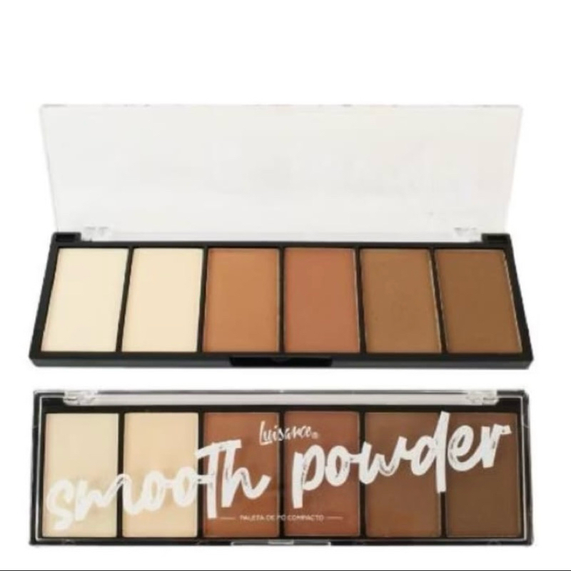 PALETA DE CONTORNO FACIAL LUISANCE SMOOTH POWDER BRONZER ILUMINADOR MAQUIAGEM.