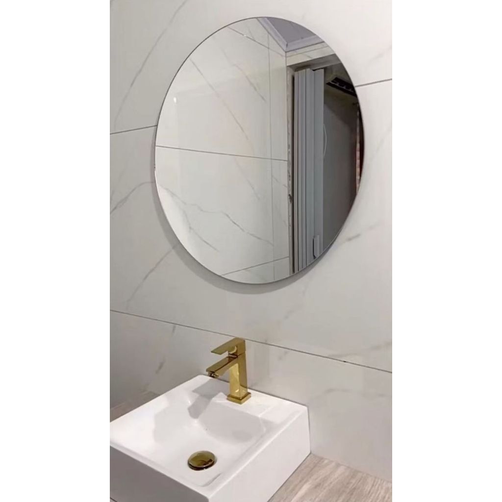 Detalhes do Espelho Redondo Premium Com LED Frio Quente Vidro Cristal Banheiro Quarto Sala Vários Tamanhos
