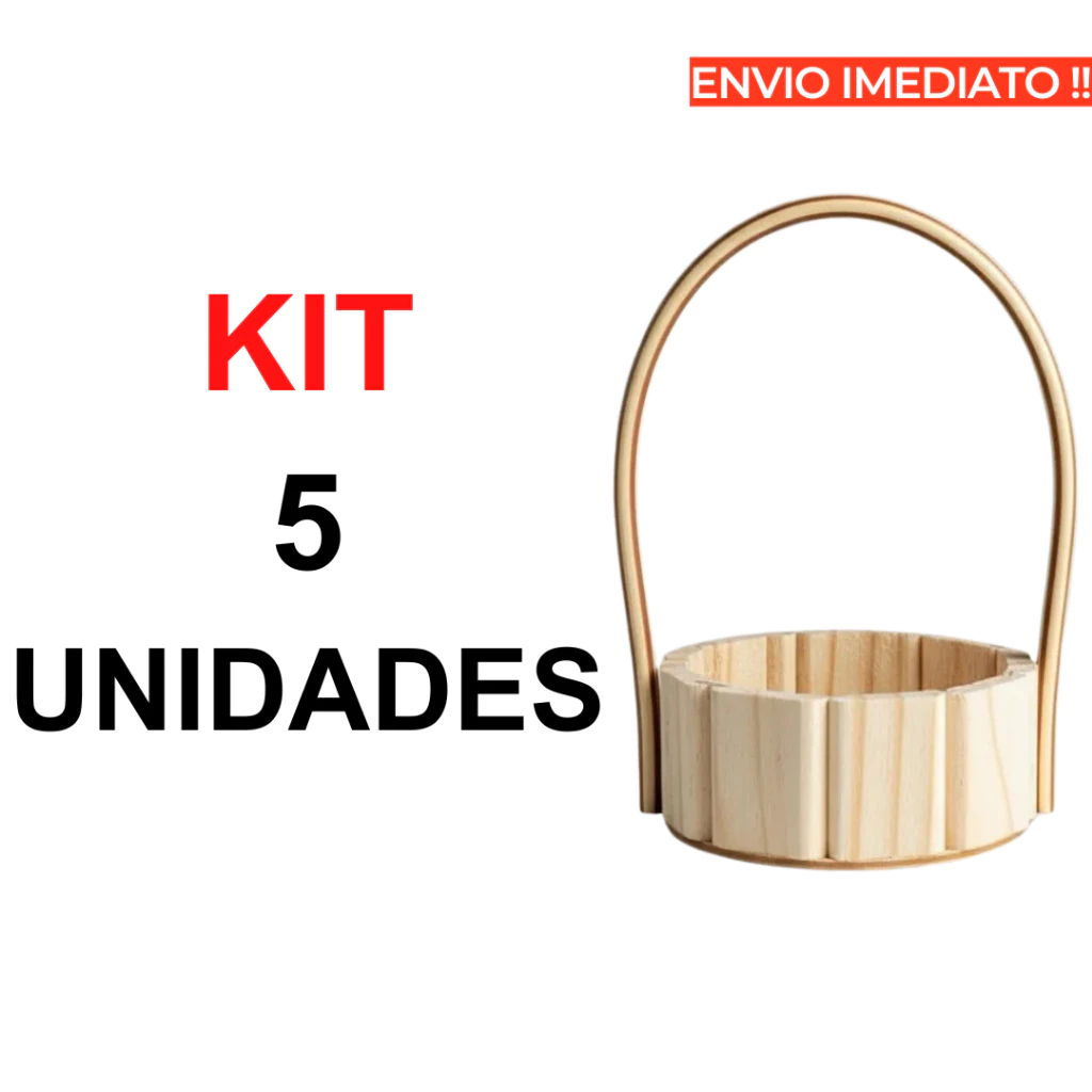 Imagem Kit 5 Cesta Mini Redonda 11 Centímetros