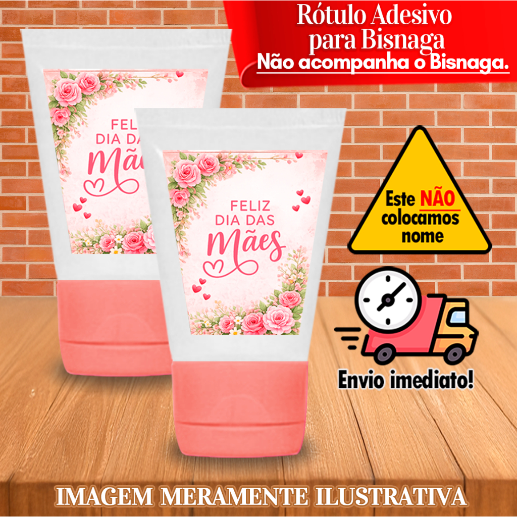 Rótulos Adesivos Dia das Mães - Ideal para bisnaga de 30ml em Oferta na Shopee