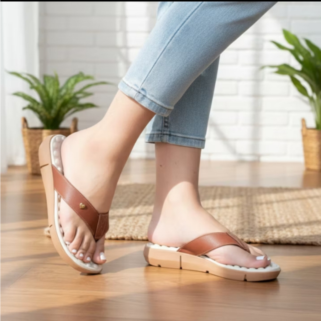 Chinelo Ortopédico Feminino Anatômico com Palmilha Macia Confortável Antiderrapante Sandália Leve