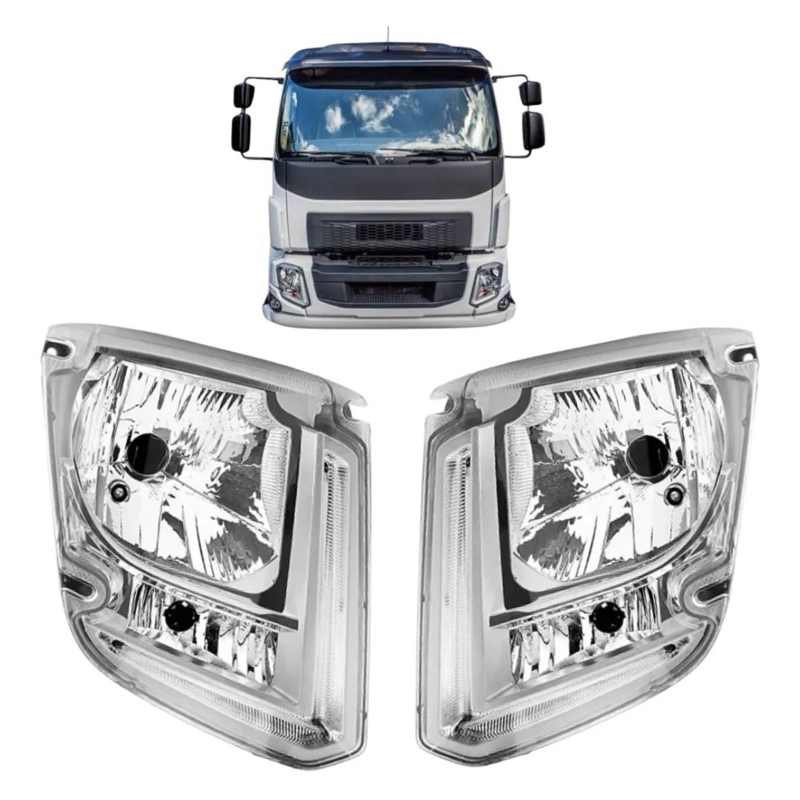 Par Farol Volvo Vm 270 330 Após 2015 Com Led