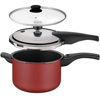 Panela de Pressão 2 em 1 Tramontina Vancouver Vermelha em Alumínio Antiaderente 4,5 Litros em Oferta na Shopee