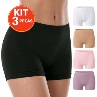 KIT 3 Calcinhas Boxer Microfibra Poliamida  Zee Rucci em Oferta na Shopee