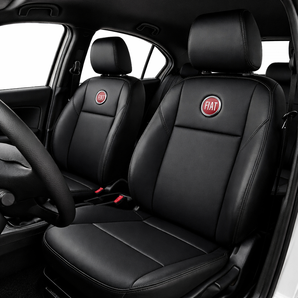 Capa de Banco Carro em Couro Courvin Fiat Palio Uno Siena Idea Argo Cronos Universal Premium