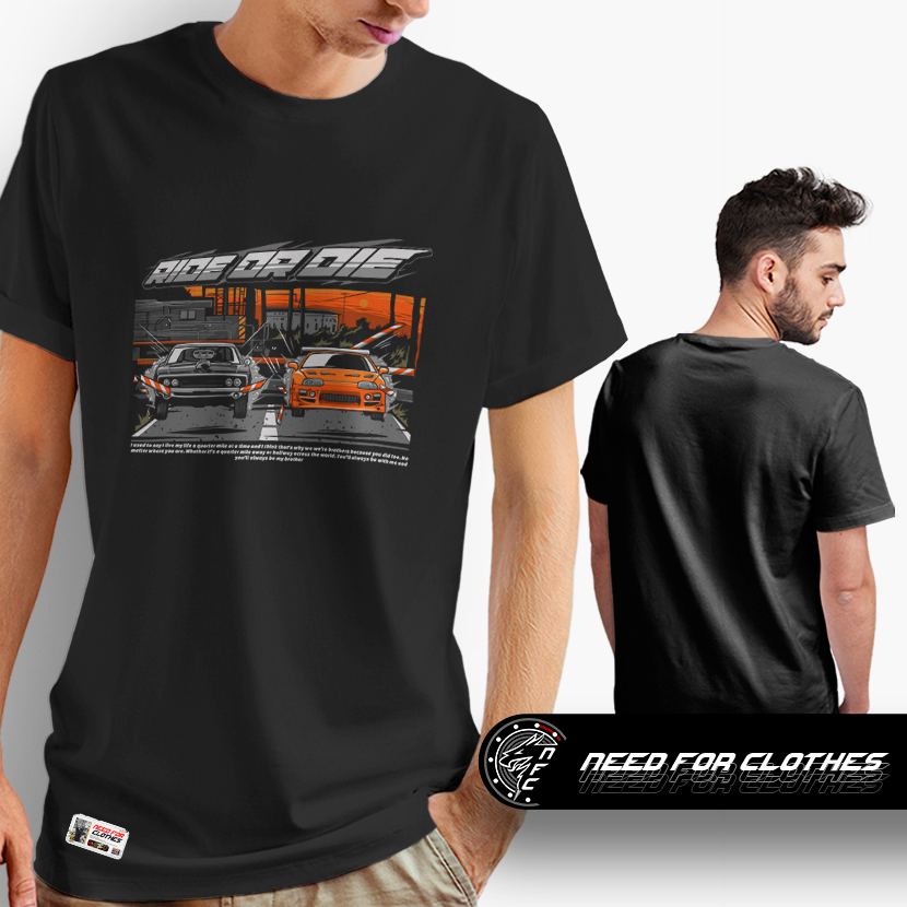 Camiseta Toyota Supra MK4 Dodge Charger Ride Or Die Street Racing Turbo