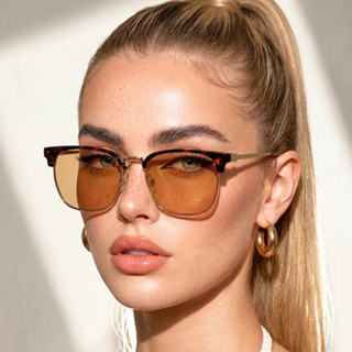 Oculos de Sol Quadrado Club Premium Tartaruga Rose Blogueira Tendencia uv400 feminino Masculino em Oferta na Shopee