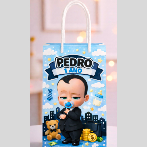 Sacolinha Personalizada 10x15 Poderoso Chefinho com Nome e Idade – Lembrancinha Festa Infantil  aniversário
