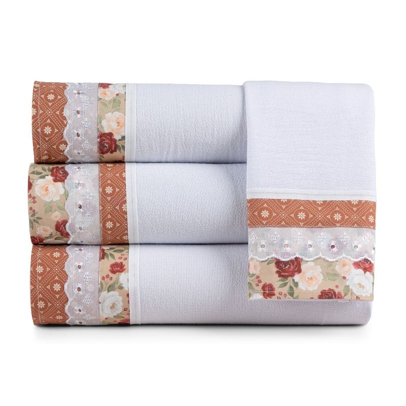 Kit 4 Guardanapo Pano De Prato Modernos e Sofisticado Cozinha Tecido Pé De Galinha com Barrado Tricoline