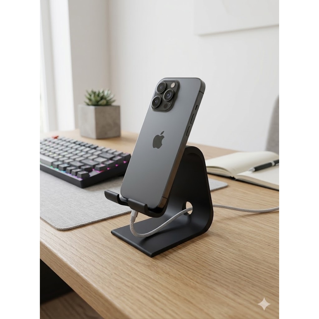 Suporte de Celular de Mesa Universal Ajustável | Base Antiderrapante para Escritório e Home Office