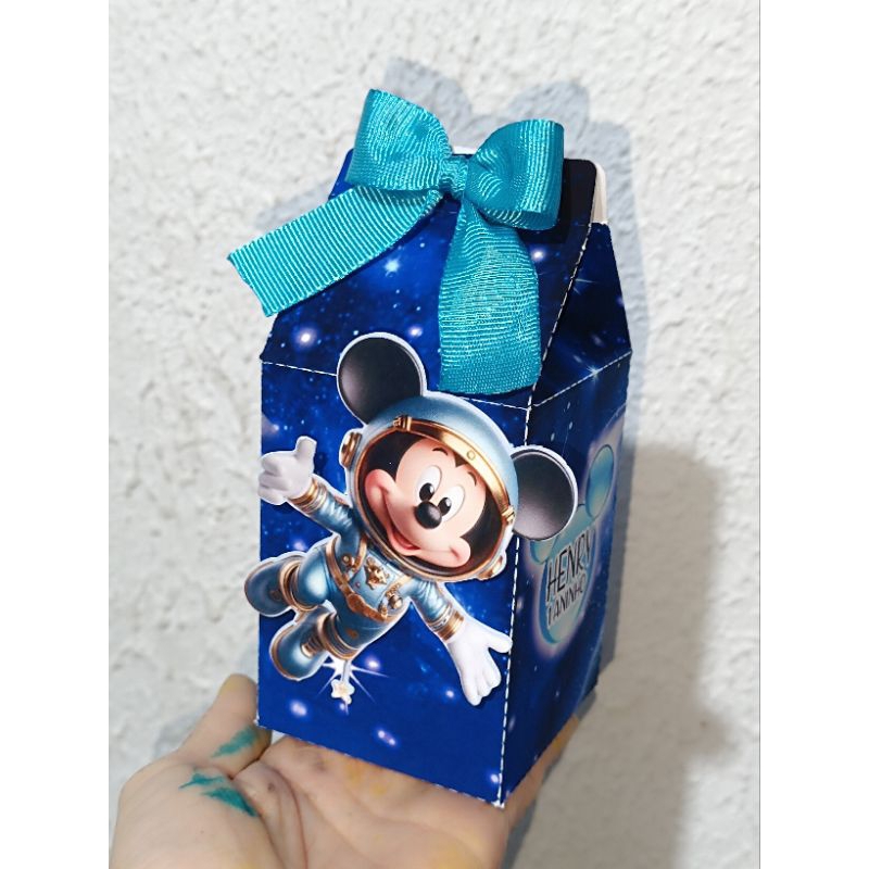 Caixinhas Pegue e Monte Mickey Astronauta - Lembrancinha Econômica - Papelaria criativa - Kit festa - Personalizados