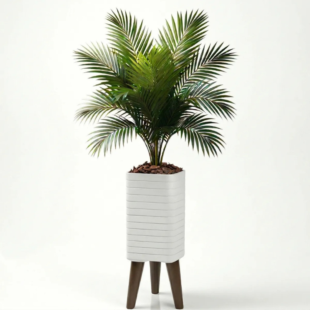 Palmeira Imperial Folhagem Artificial Com Vaso Enfeites Sala Casa e Decoração