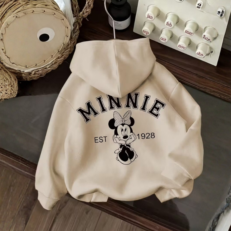 Moletom Minnie Feminino Casaco Blusa De Frio Algodão Premium Com Capuz Estilo Blogueirinha
