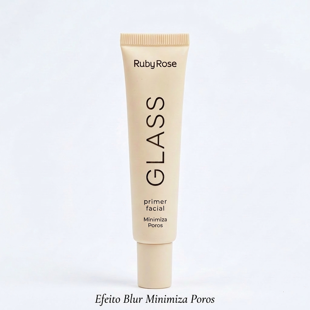 Primer Facial Ruby Rose Glass HD Smooth Blur – Efeito Blur Minimiza Poros