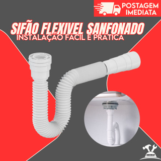 Sifão Universal Tigre Multiuso Flexível Sifão Sanfonado Extensível Para Pia Cozinha Lavatório Tanque em Oferta na Shopee