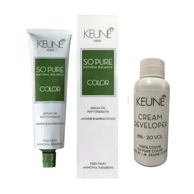 Kit So Pure Color Keune Escolher A Cor + Oxigenada 20vol em Oferta na Shopee