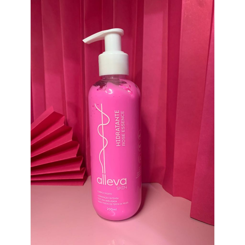 Hidratante Alleva Rose Essence Rosto e Corpo | Pele Macia e Perfumada | Hidratação Profunda