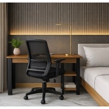 Kit Mesa Office + Cadeira Mesh Ergonômica para Escritório
