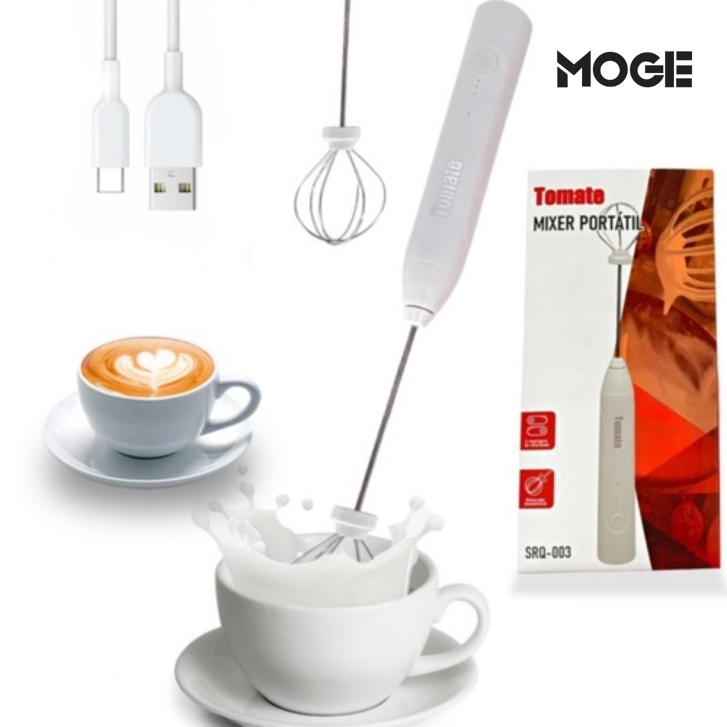 Mini Mixer Elétrico Portátil USB Tomate SRQ-003 | Espumador de Leite