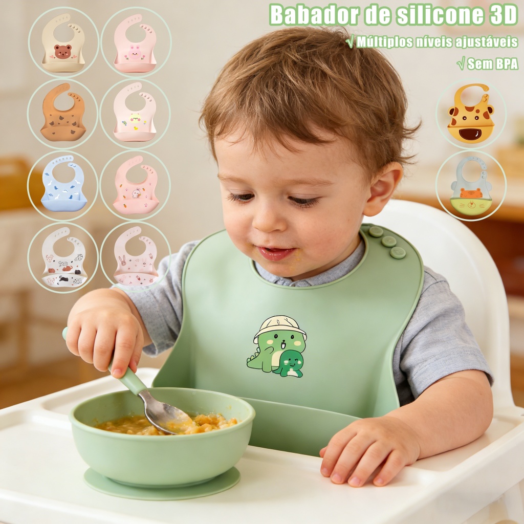 Babador De Silicone Com Pega Migalhas Gumy babador impermeável bebe gumi buba babador buba