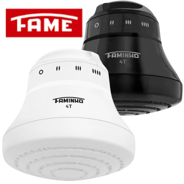 Chuveiro Ducha Elétrico Faminho Branco ou Preto Quente Frio 4t Fame 127v ou 220v