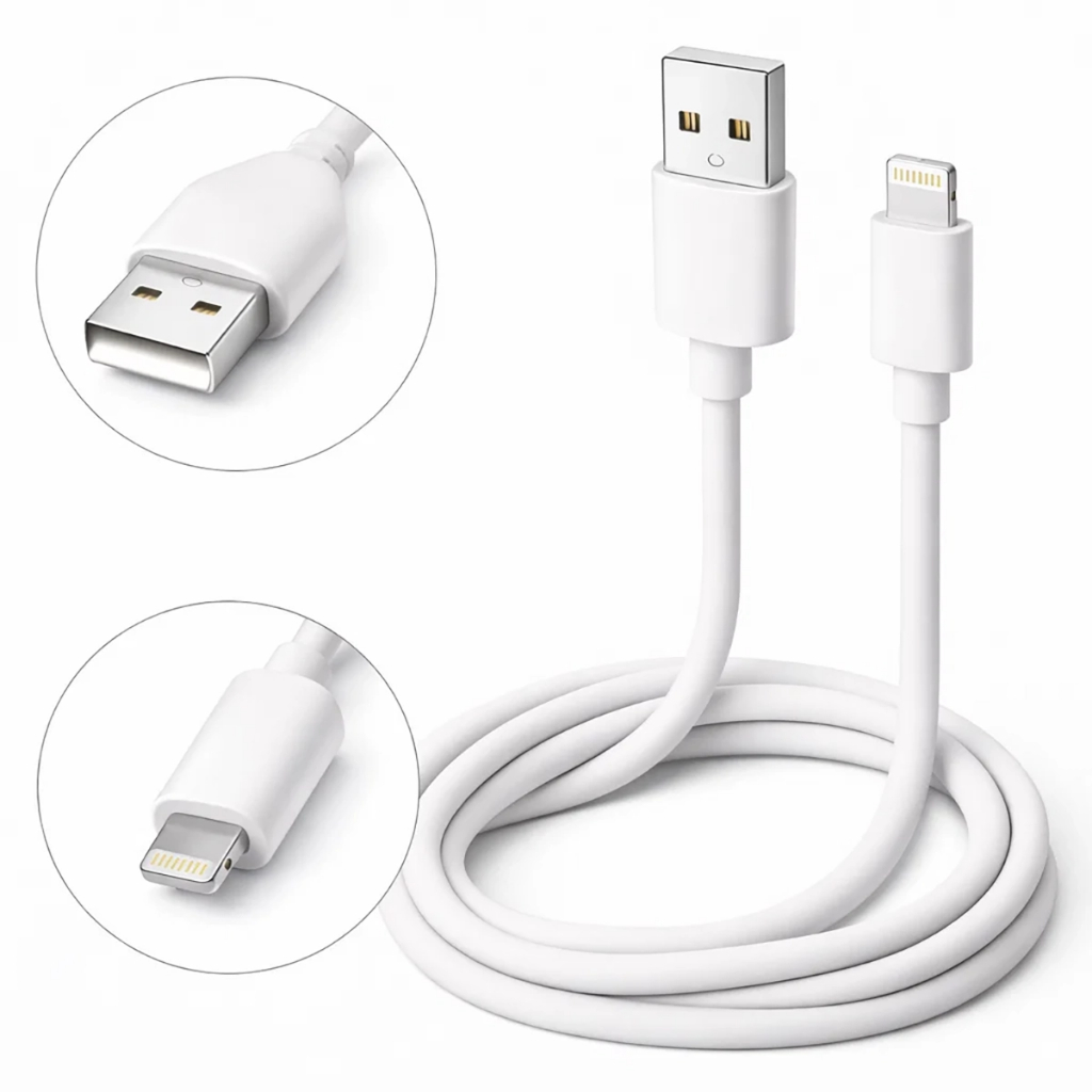 Cabo USB para iPhone Carregador Lightning 2.4A 1m Original Kapbom