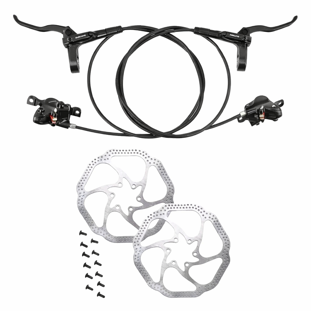 Freio Disco Hidráulico Shimano Altus MT200 Dianteiro Traseiro Com Pinças e Mangueiras MTB Aro29 Bike