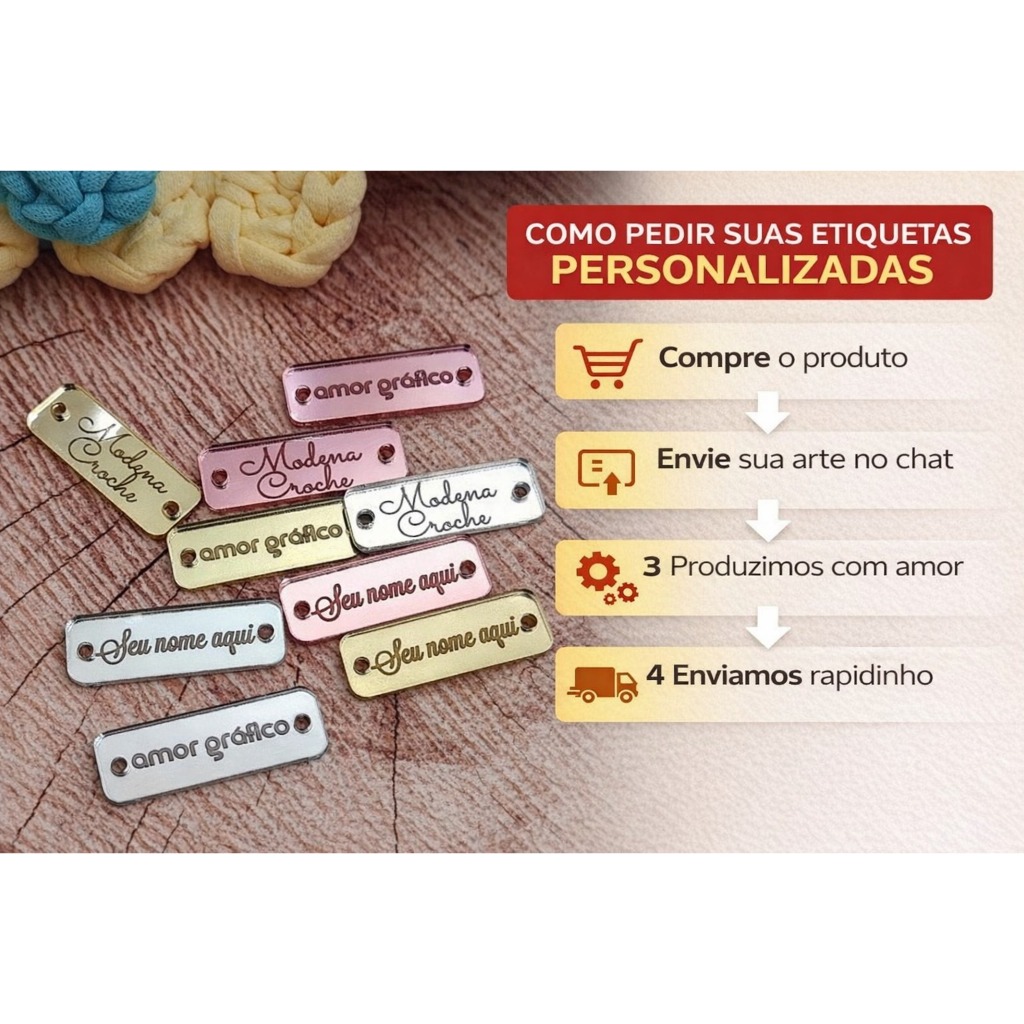 Kit Tags Etiquetas Personalizadas Acrílico Espelhado 3x1cm (apenas nomes) em Oferta na Shopee
