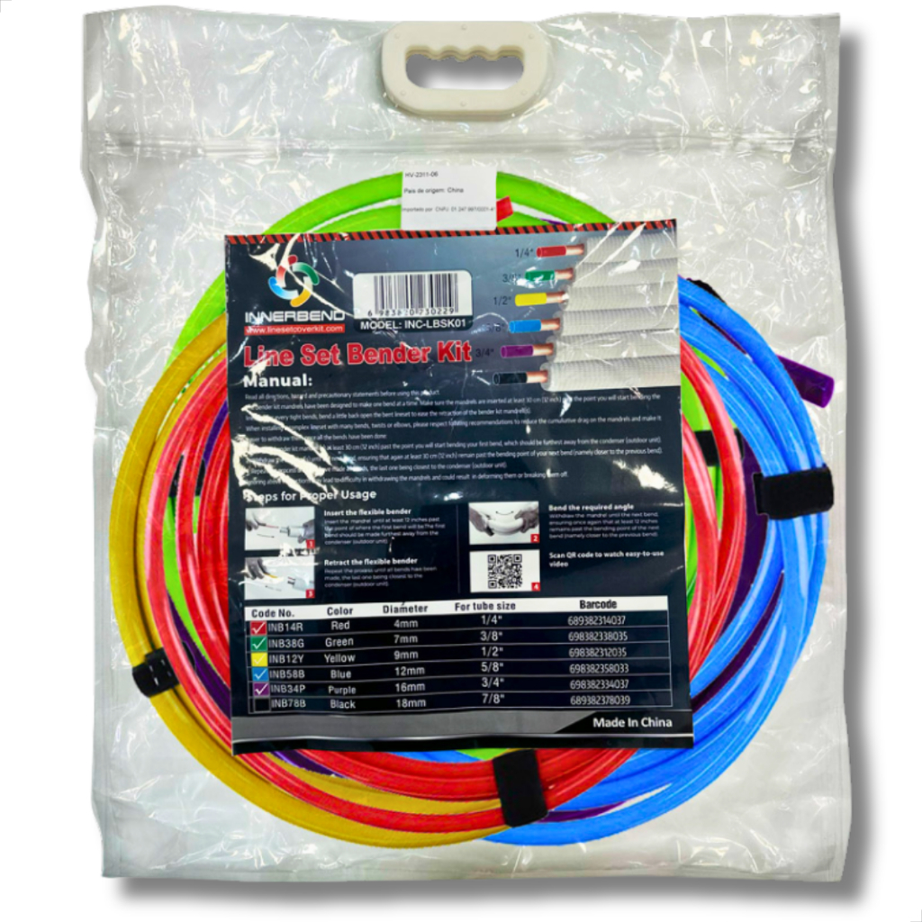 Dobrador Curvador Tubos Cobre tipo Haste INNERBEND Kit 4 Peças