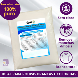 Percarbonato de Sódio Puro Alvejante Poderoso Tira Manchas Roupas Brancas e Coloridas em Oferta na Shopee