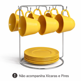 Suporte Para Xícaras Caneca Pires Aramado Cromado Decoração Casa Cozinha em Oferta na Shopee