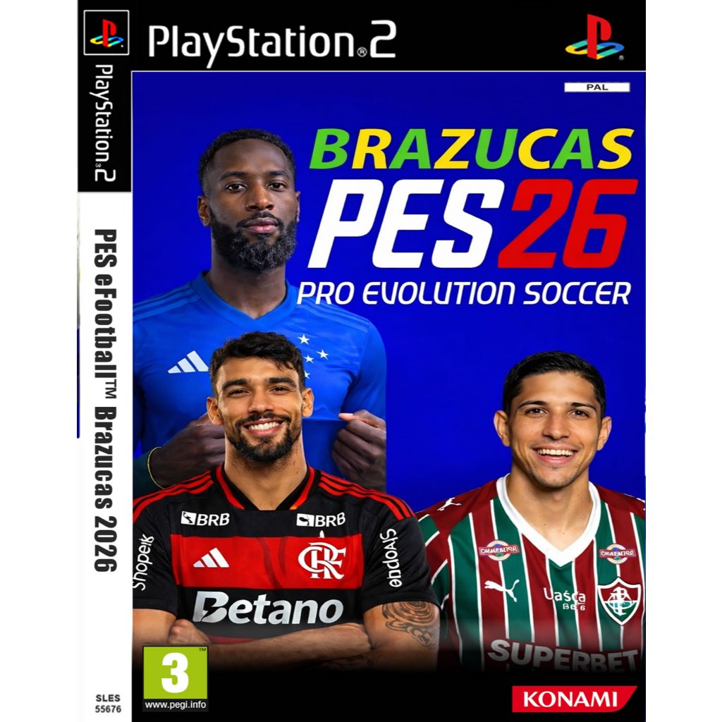 PES 2026 Brazucas v.5 Fevereiro - Ps2