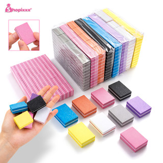 Kit 250/200/150/100/50 Mini Lixas Buffer Bloco Quadrada Polidora Manicure Nail Designer 1…