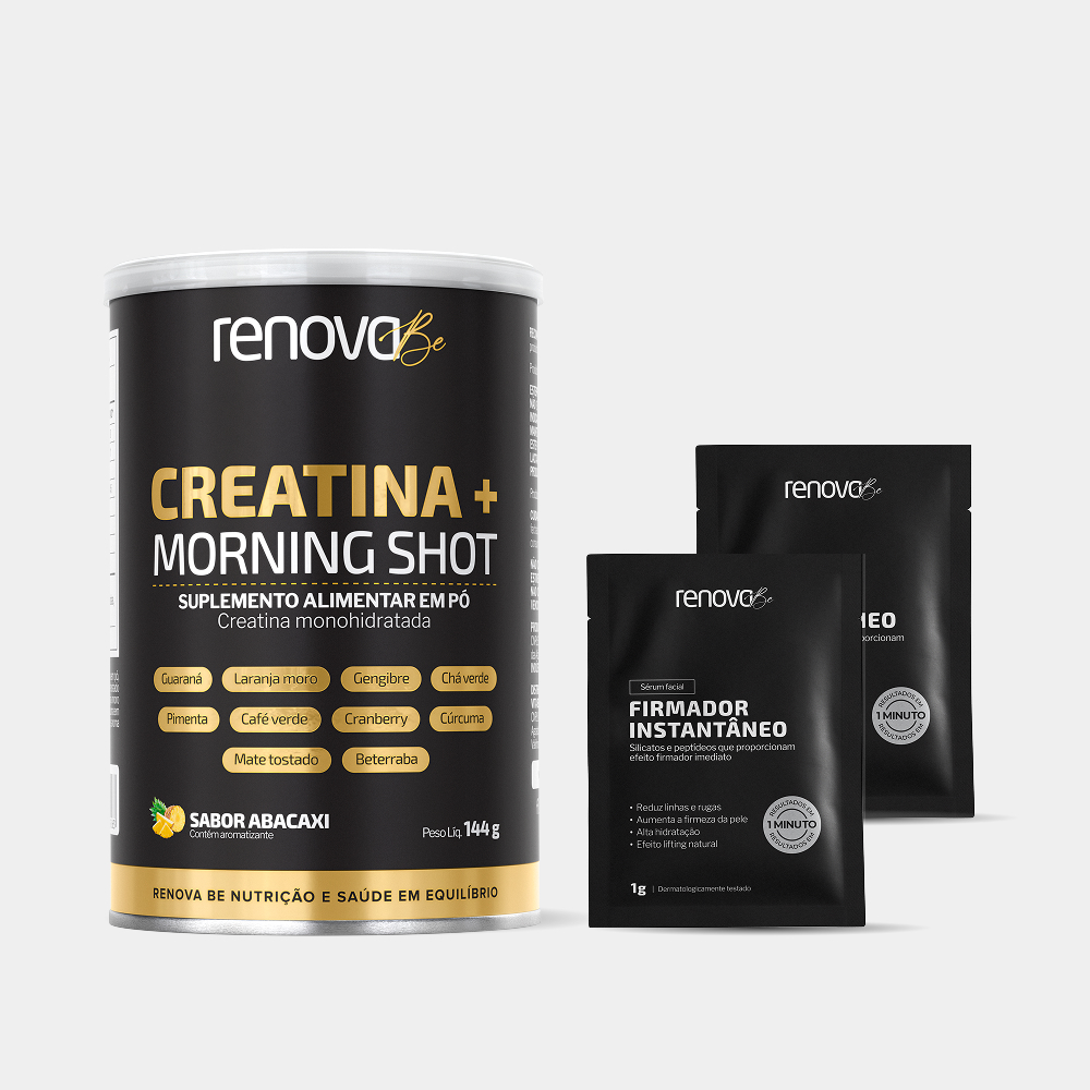kit Creatina Monohidratada + Morning Shot + Sache Sérum Firmador Instantâneo em Oferta na Shopee