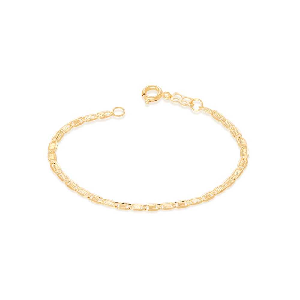 Pulseira Infantil Elos Achatados 14 Cm Rommanel 550804