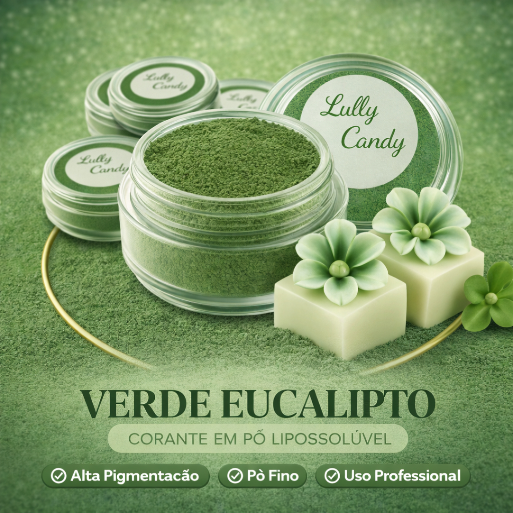 Corante em pó VERDE EUCALIPTO Lully Candy (1,9 g) - Lipossolúvel