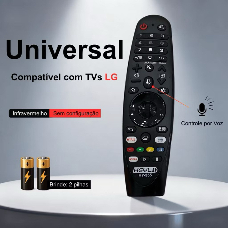 Controle Smart Magic Com Voz e Mouse Para Tv LG An-mr19ba Thinq Ai