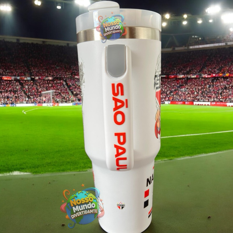 Copo térmico 1200 ml São Paulo Tricolor Personalizado — imagem 2 de 2