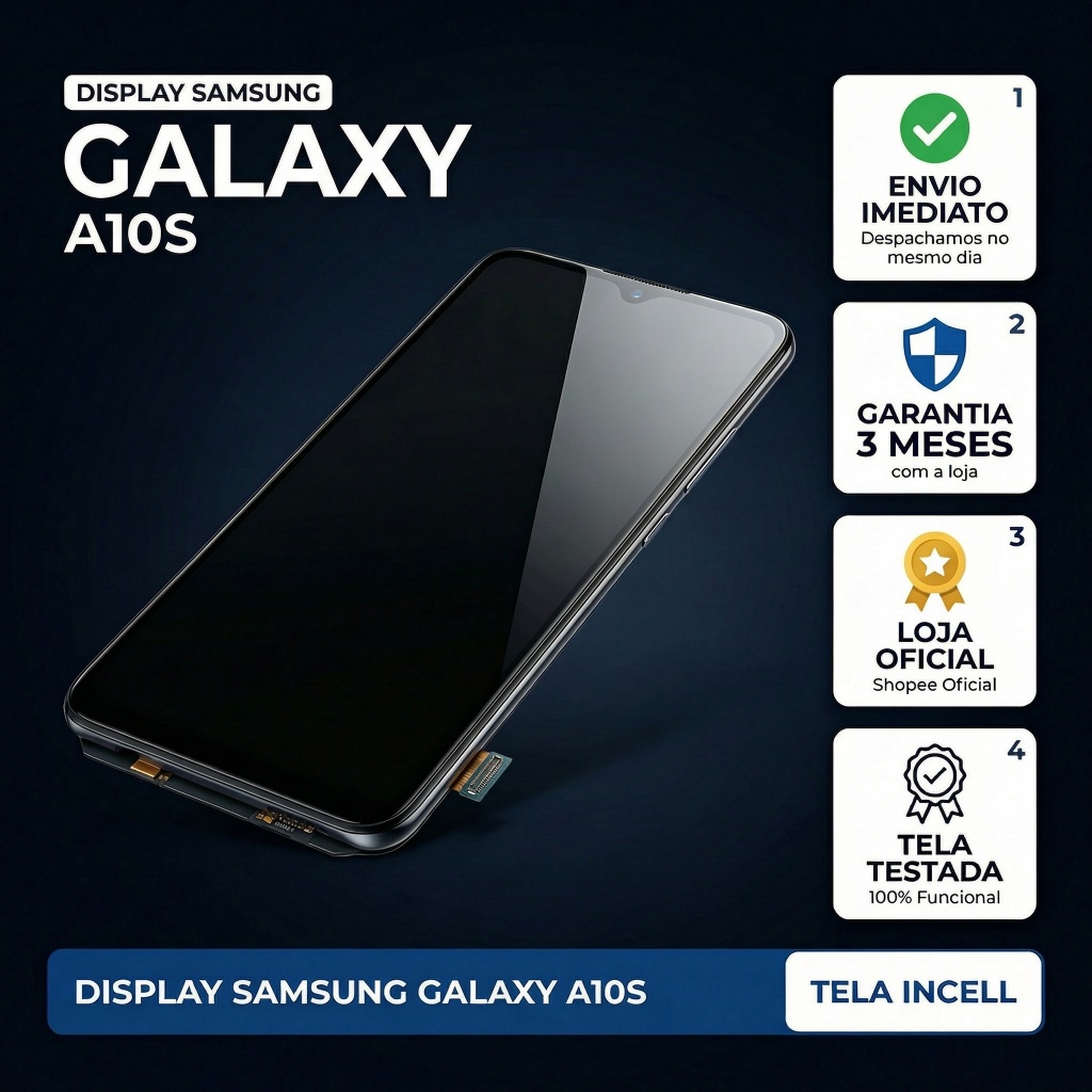 TELA DISPLAY FRONTAL SAMSUNG A10S ORI em Oferta na Shopee