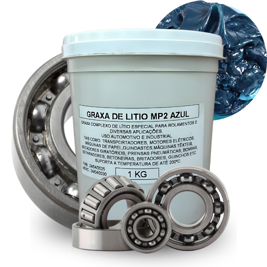 Graxa Litio Azul MP2 1kg Multiuso Para Rolamentos e Mancais alta performance caminhão homocinetica