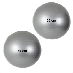 Kit 2 Bola Pilates 65 cm Ginástica Suíça AntiEstouro Fisioterapia Funcional Cross Treino Alongamento