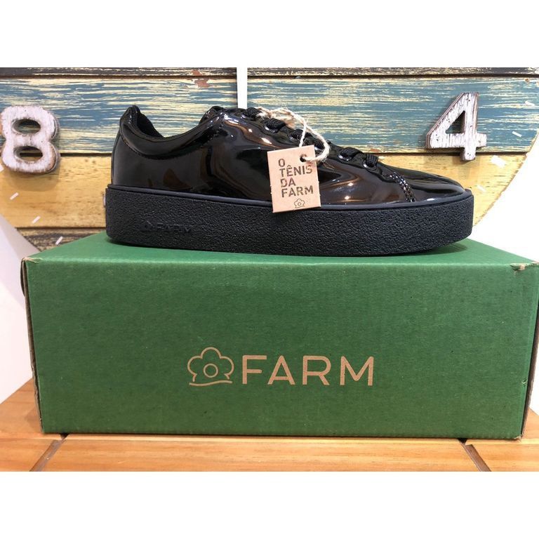 Tênis Pista Vinil Farm Preto
