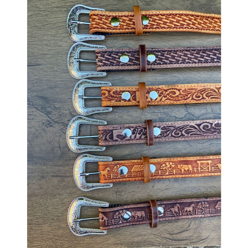 Cinto Country Rodeio Vaquejada Infantil 100% COURO BOVINO Artesanal Feito a mão fazendinha Promoção!