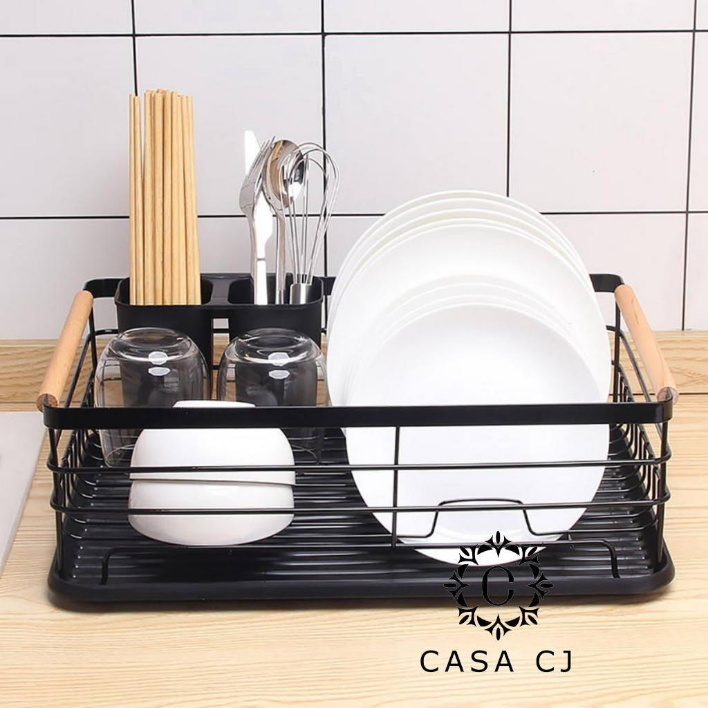 Escorredor de Louça de Pia Aço Inox - Modelo Minimal Luxe com Bandeja de Escoamento Removível