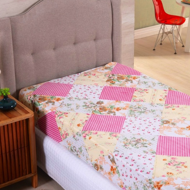 Lençol Solteiro Com Elástico Avulso Microfibra Estampas Infantil