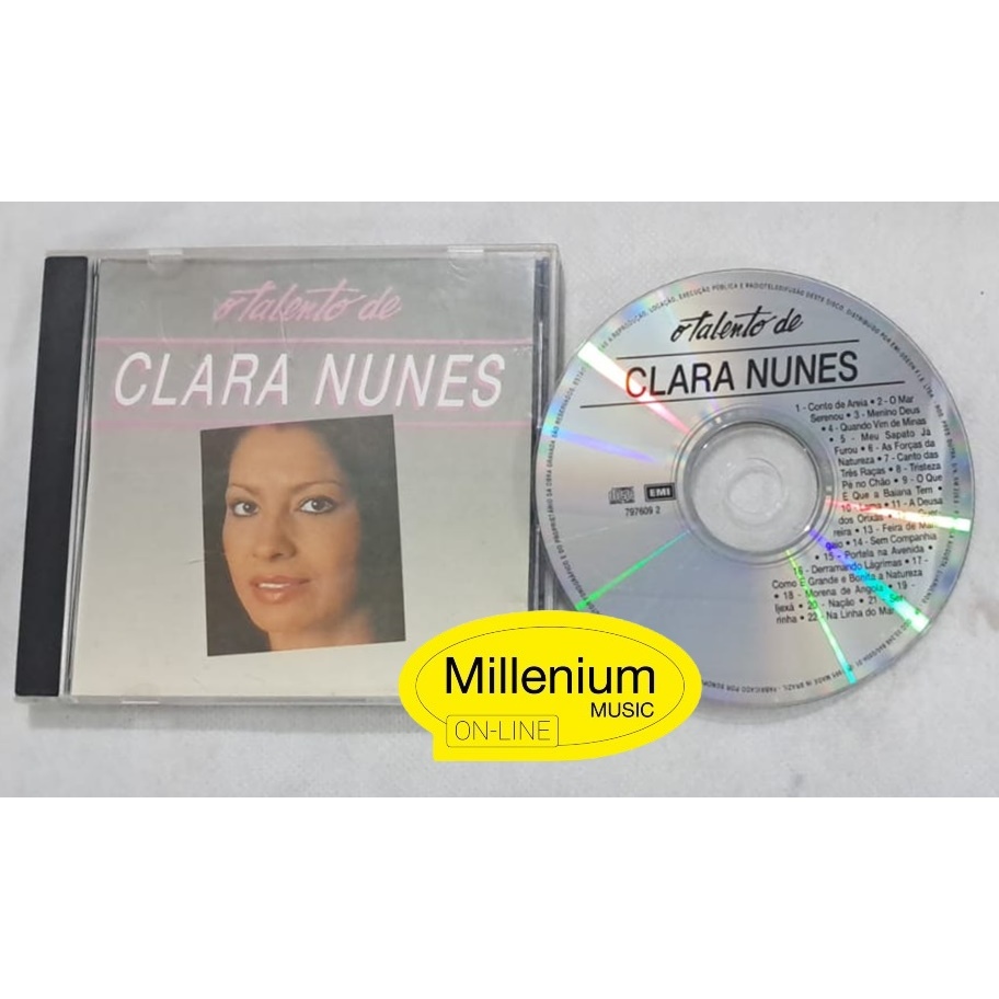 CD Clara Nunes  O Talento De Clara Nunes 1993 Original Gravadora Colecionador Ótimo Estado