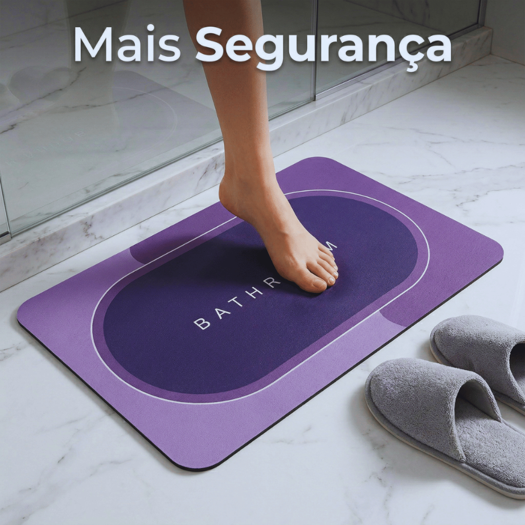 2 Tapete Magico Antiderrapante para Banheiro Box Pia Lavanderia Secagem Rápida Absorve Agua